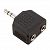 Adam Hall 7556 Black адаптер 2×TRS3.5-F-stereo–TRS3.5-M-stereo