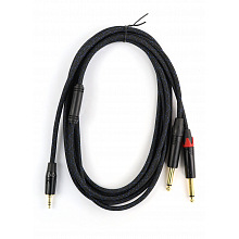 AuraSonics J35Y2J63-3 аудио Y-кабель jack 3,5 мм -> 2 x jack 6,35 мм, 3 м 3 AuraSonics J35Y2J63-3 аудио Y-кабель jack 3,5 мм -> 2 x jack 6,35 мм, 3 м 3