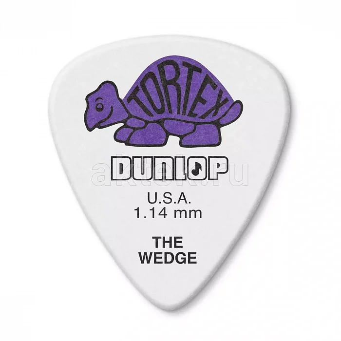 Dunlop 424P114 Tortex Wedge 12Pack медиаторы, 1,14 мм, 12 шт