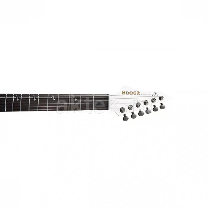 Mooer MMT100 Pearl электрогитара, белый, 24 лада, корпус из ольхи 5
