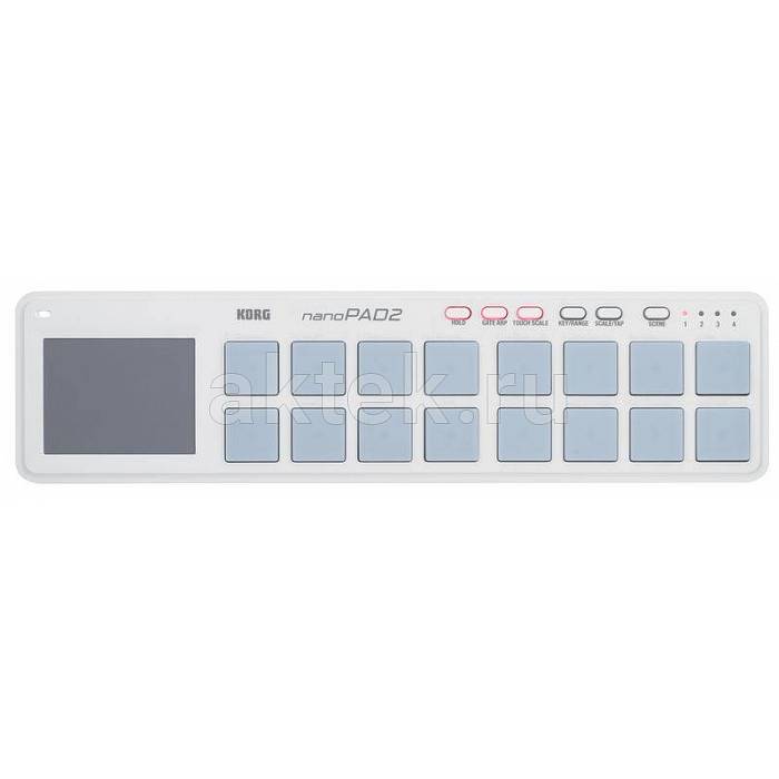 Портативный USB MIDI контроллер KORG NANOPAD2-WH 3