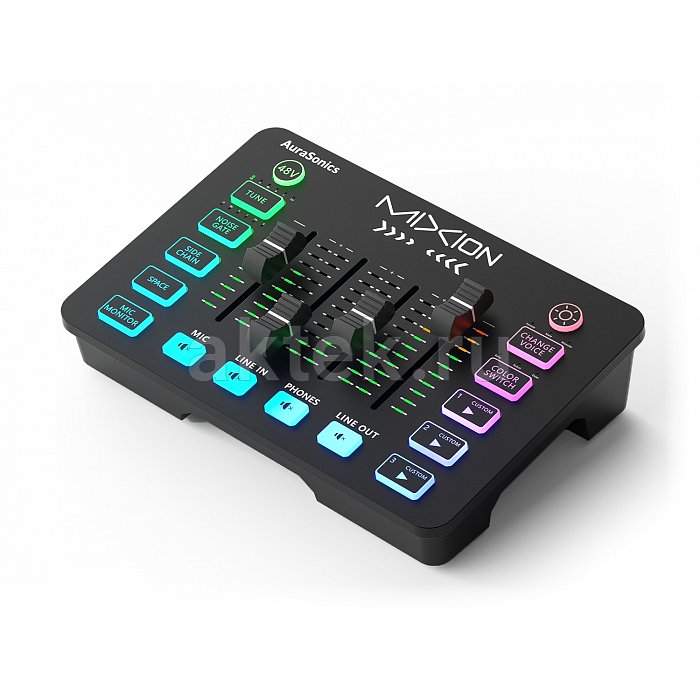 AuraSonics MIXION USB-аудиоинтерфейс, микшер, для геймеров и стримеров 7