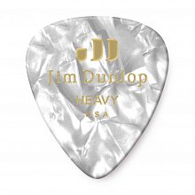 Dunlop 483P04HV Celluloid White Pearloid Heavy медиаторы, целлулоид, 12 шт