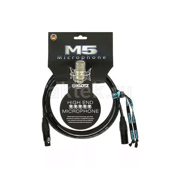 Klotz M5FM10 M5 микрофонный кабель XLR, 10 м, спиральный экран