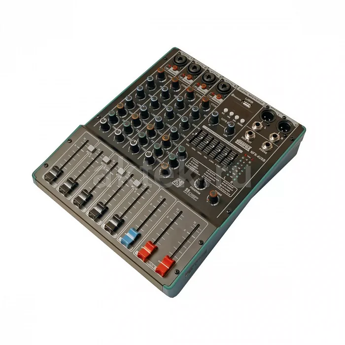 Nordfolk NFX-4USB аналоговый микшер, 4 ComboXLR-входа, 99 эффектов, Bluetooth 3