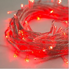 Гирлянда нить с эффектом мерцания (прозрачный провод) NEON-NIGHT 100x4 Вт LED 10м красный