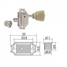 Gotoh SD90-SL-N винтажные гитарные колки, 3+3, передача один-к-пятнадцати