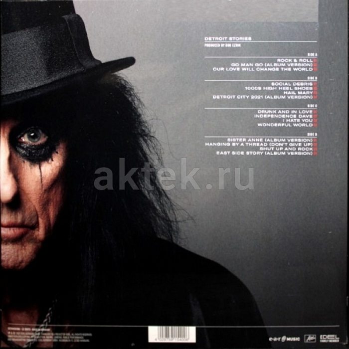 Виниловая пластинка ALICE COOPER - DETROIT STORIES 180 GRAM BLACK VINYL 12" 3