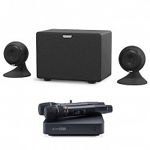 Домашнее профессиональное караоке EVOBOX PLUS Black с годовым обновлением + Sphere 2.1 Pearl