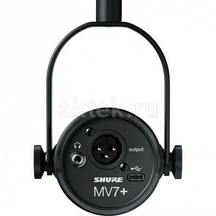 Shure MV7+-K Black цифровой динамический кардиоидный USB-C/XLR-микрофон 4