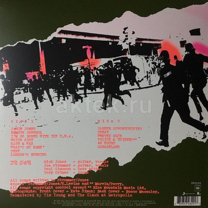 Виниловая пластинка THE CLASH - THE CLASH 180 GRAM BLACK VINYL 12" 2