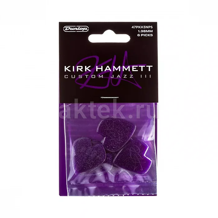 Dunlop 47PKH3NPS Kirk Hammet Jazz III медиаторы, нейлон, 1,38 мм 4
