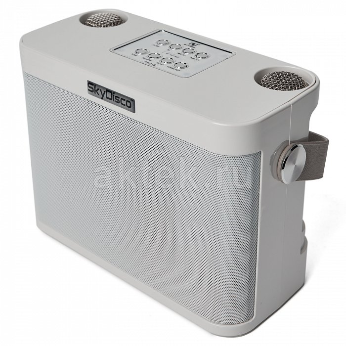 Портативная караоке колонка с микрофонами SkyDisco YS-219 white 6