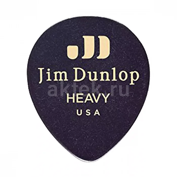 Dunlop 485R03TH Celluloid Black Teardrop Thin медиаторы, 72 шт