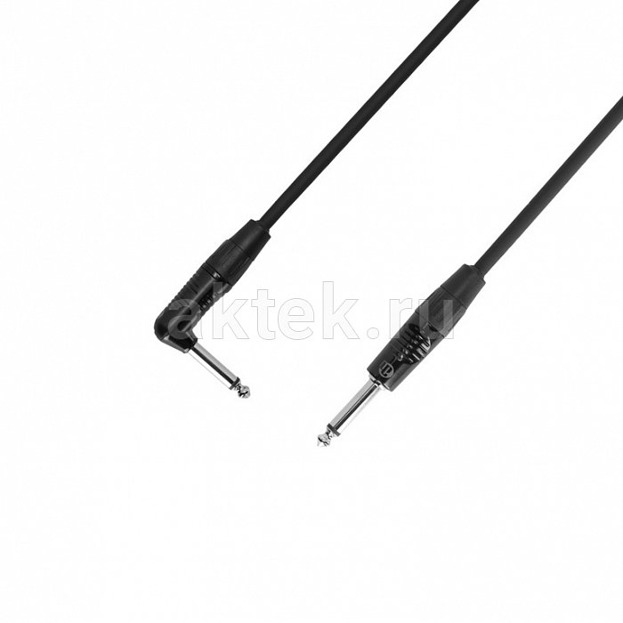 Adam Hall K4IPR0150 Black кабель TS6.3–TS6.3 прямой–угловой 1.5м