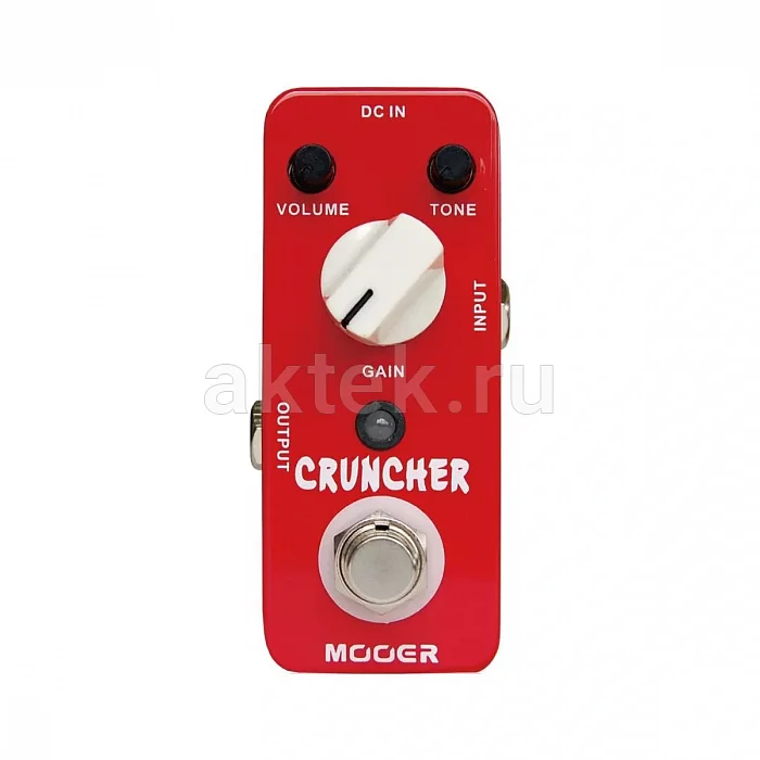 Mooer Cruncher аналоговая мини-педаль дисторшна, high-gain, 3 регулятора