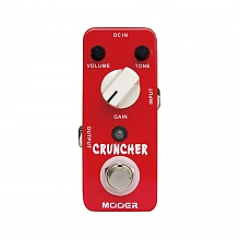 Mooer Cruncher аналоговая мини-педаль дисторшна, high-gain, 3 регулятора