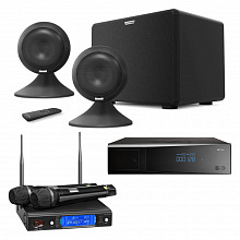 Профессиональная караоке система с акустикой и микрофонами AST MINI+AST-926M+EvoSound Sphere 2.1