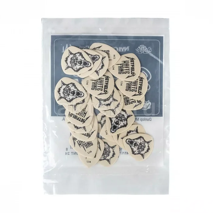Dunlop PH122R114 Hetfield's White Fang Custom медиаторы, 1,14 мм, Flow 3