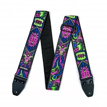 Dunlop ILD05 I Love Dust Fangs Green гитарный ремень, жаккард