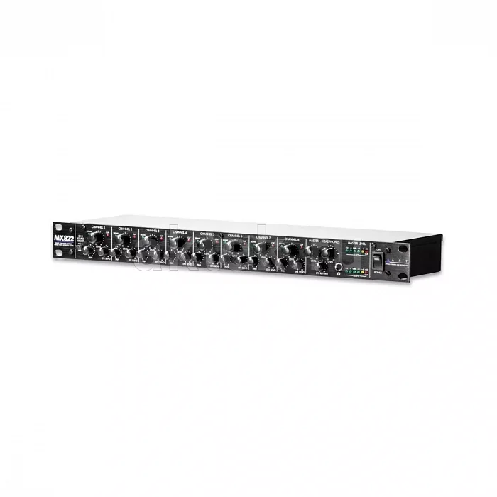 ART MX822 рэковый аналоговый микшер 1U, 8 стереовходов, фантомное питание