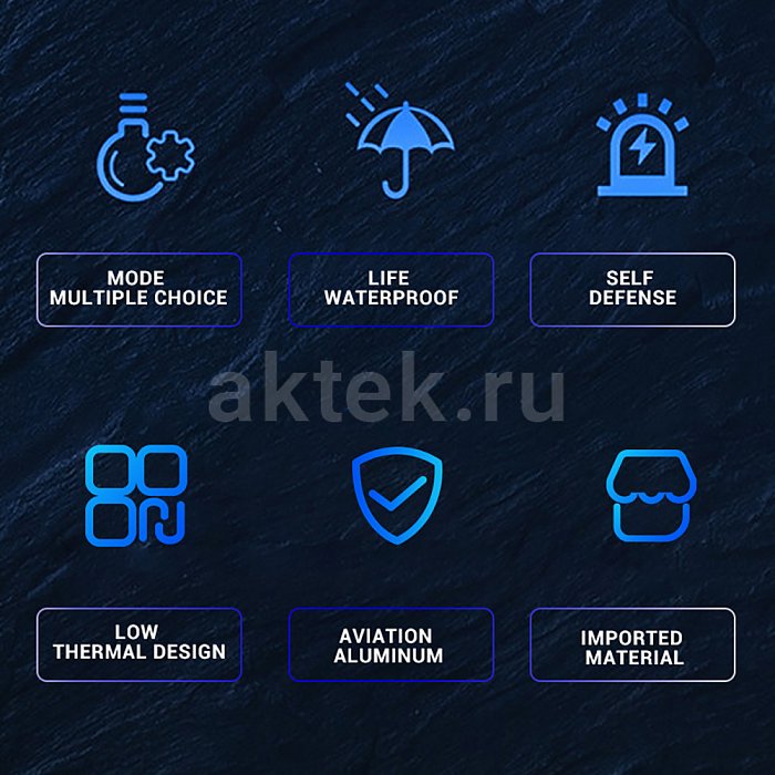 Ручной аккумуляторный фонарь A76 7