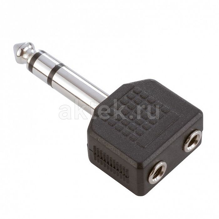 Adam Hall 7545 Black адаптер 2×TRS3.5-F-stereo–TRS6.3-M-stereo