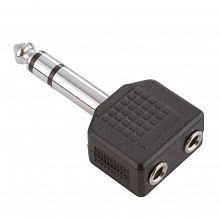 Adam Hall 7545 Black адаптер 2×TRS3.5-F-stereo–TRS6.3-M-stereo