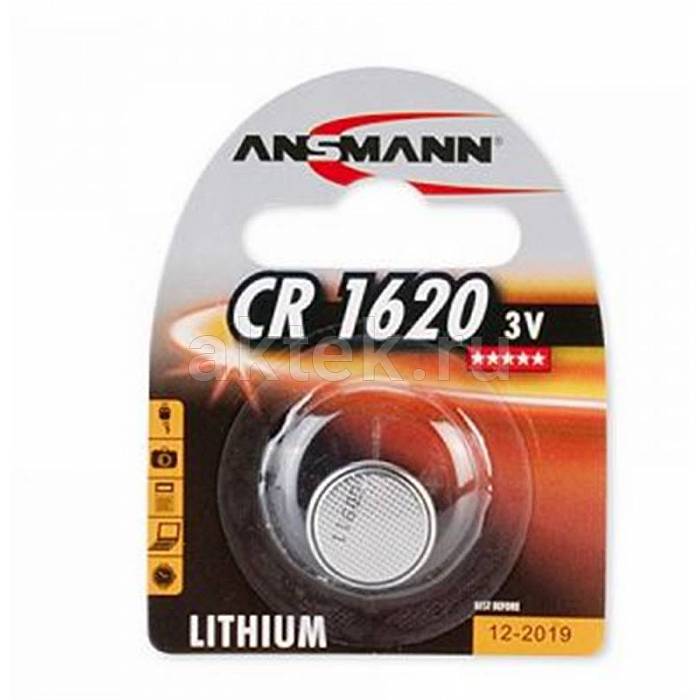Батарейка таблетка ANSMANN CR1620 1шт. 4