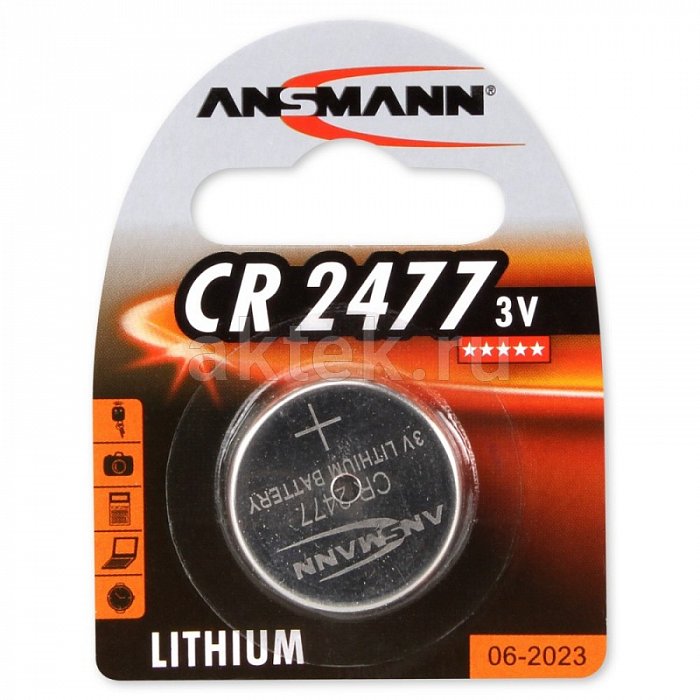 Батарейка таблетка ANSMANN CR2477 1шт. 2