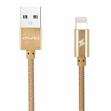Кабель Lightning USB AWEI CL-988 30cm золото