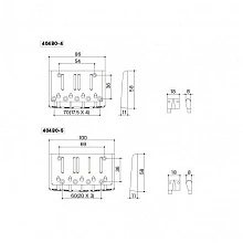 Gotoh 404BO-4-B бридж для 4-струнной бас-гитары 2