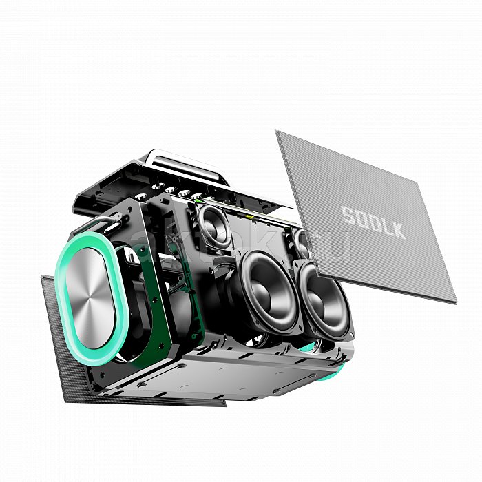 Портативная караоке колонка с двумя микрофонами SODLK S1115 200 Вт 5