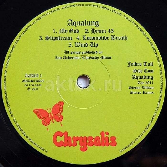 Виниловая пластинка JETHRO TULL - AQUALUNG 180 GRAM BLACK VINYL 12" 4