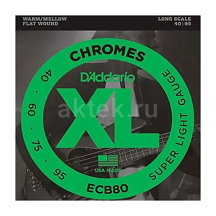 D'Addario ECB80 струны для бас-гитары, 40-95