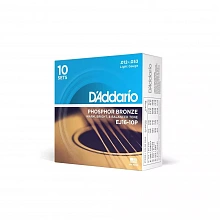 D'Addario EJ16-10P комплект акустических струн, 12–53, фосфорная бронза