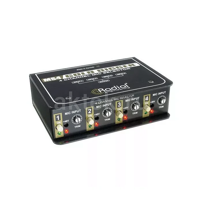 Radial Gold Digger MS4 микрофонный селектор, 4 входа, 1 выход 2