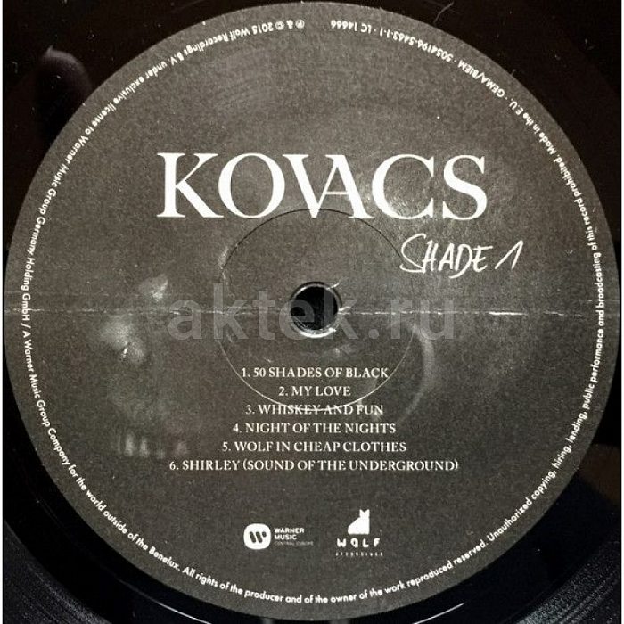 Виниловая пластинка KOVACS - SHADES OF BLACK 180 GRAM BLACK VINYL 12" 3