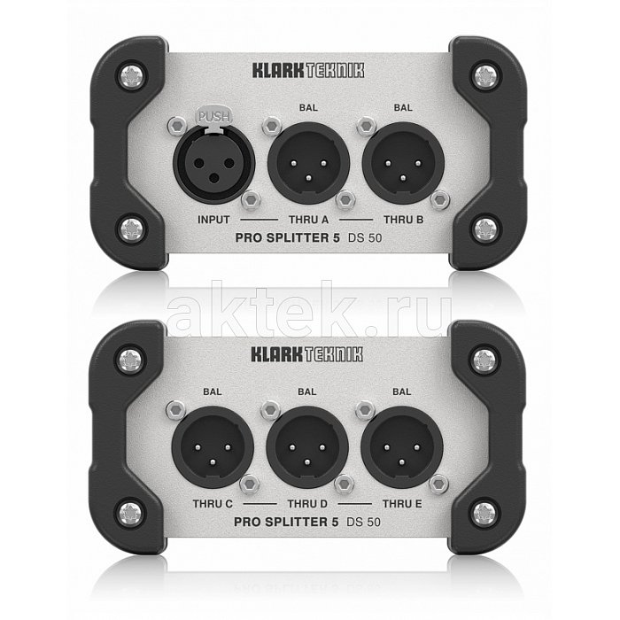 KLARK TEKNIK DS 50 сплиттер пассивный на 5 выходов, балансный вход XLR