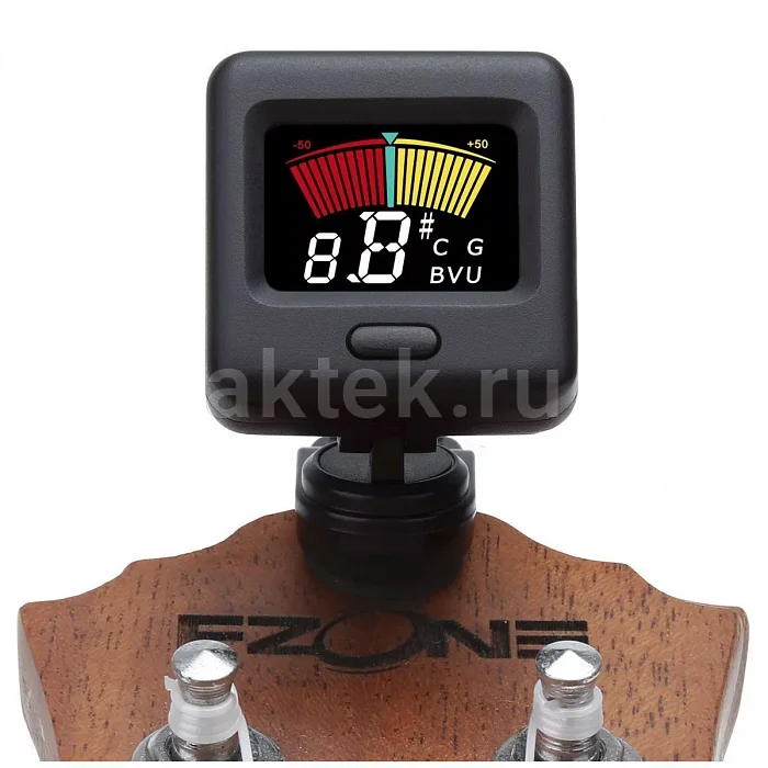 FZONE MN-6 хроматический клип-тюнер, пять режимов, пьезодатчик, цветной дисплей 2
