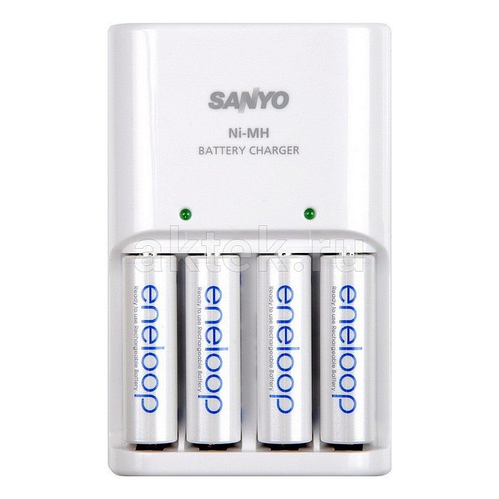 Зарядное устройство с аккумуляторами SANYO eneloop MQR06-E-4-3UTGB 2