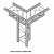 Dura Truss DT 23-С33LD стыковочный узел для фермы, 90°