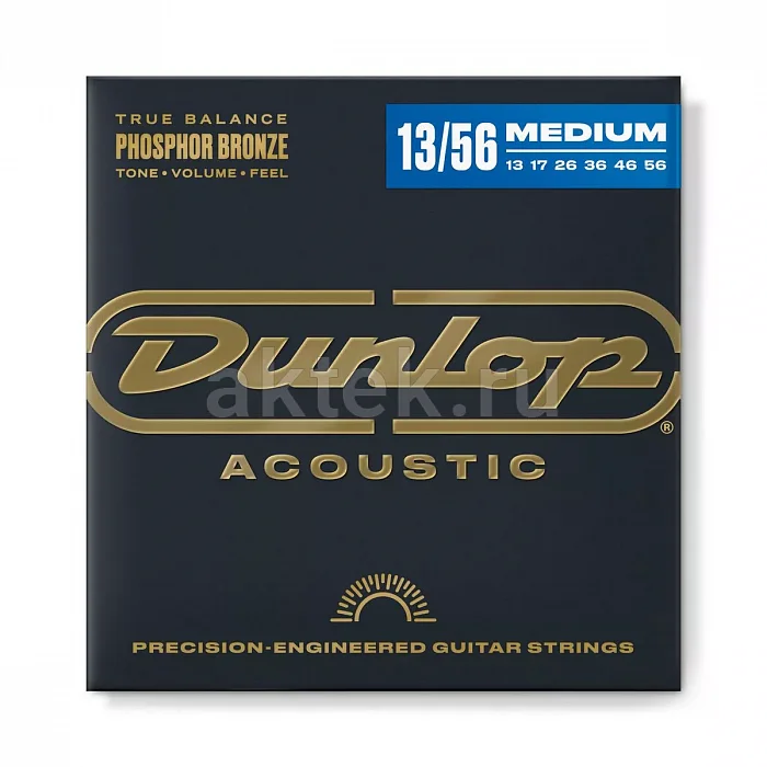 Dunlop DAP1356 Phosphor Bronze комплект струн, калибр 13-56