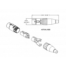 Разъем XLR AMPHENOL AC3FB 2
