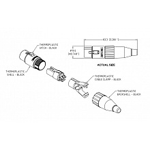 Разъем XLR AMPHENOL AC3FCP 2