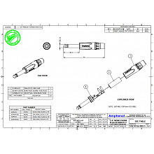 Разъем джек AMPHENOL ACPM-KB 2 Разъем джек AMPHENOL ACPM-KB 2