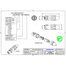 Разъем XLR AMPHENOL AX3F 2