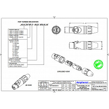 Разъем XLR AMPHENOL AX3FB 2