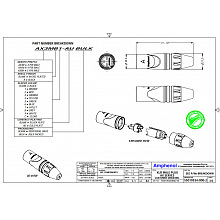 Разъем XLR AMPHENOL AX3M 2