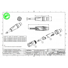 Разъем джек AMPHENOL JM2P 2 Разъем джек AMPHENOL JM2P 2